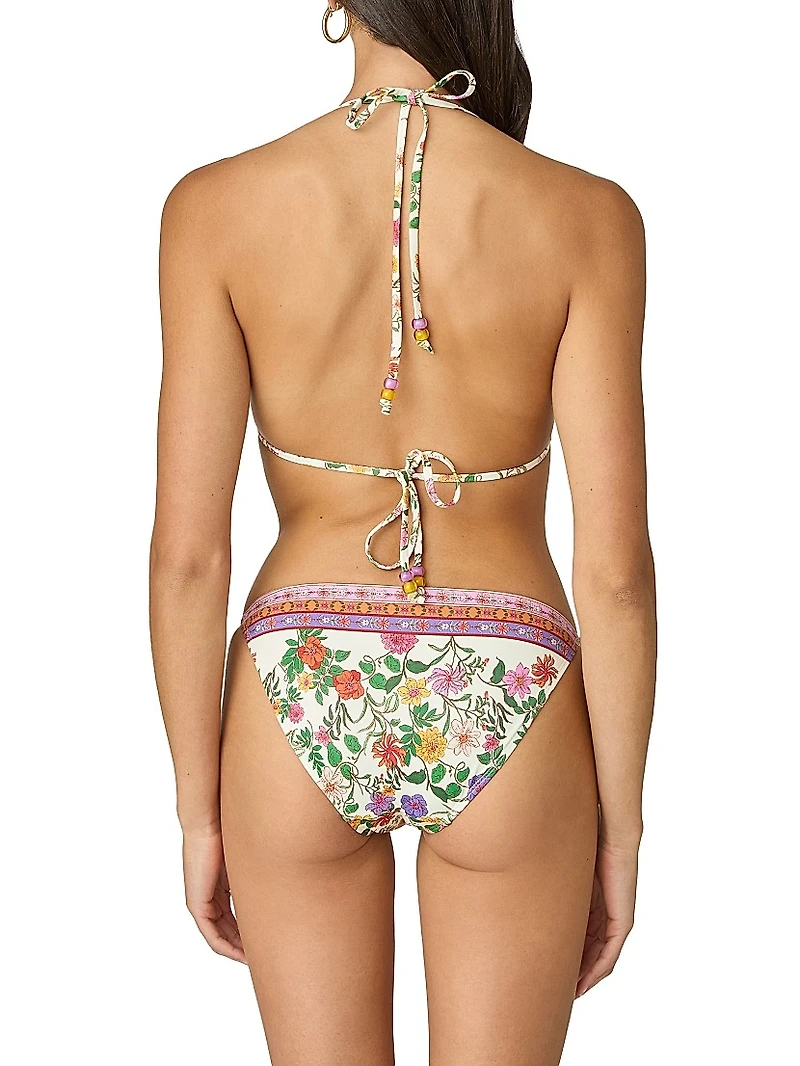 Floral Triangle Bikini Top