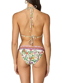 Floral Triangle Bikini Top