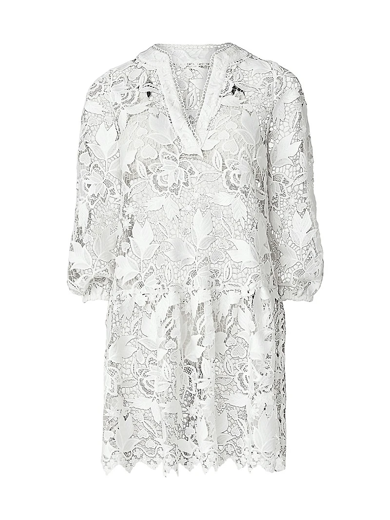 Umbrella Guipure Lace Minidress