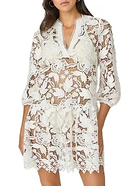 Umbrella Guipure Lace Minidress