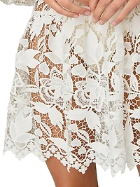 Umbrella Guipure Lace Minidress