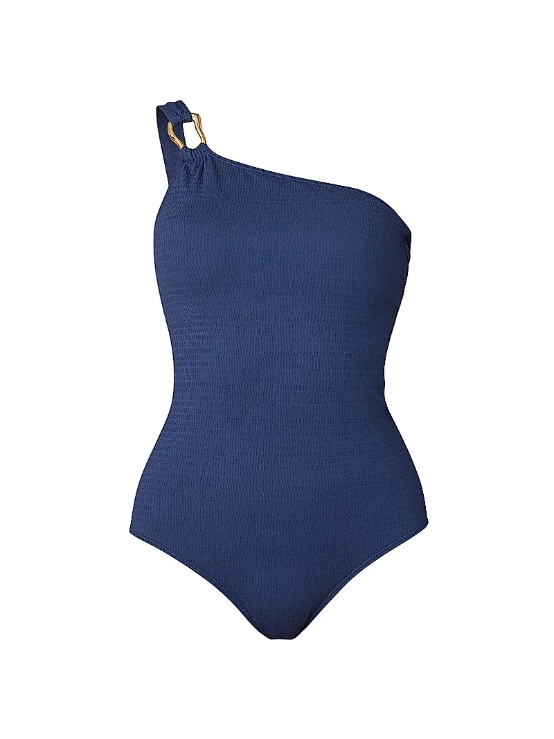 Ring One-Shoulder One-Piece Swimsuit
