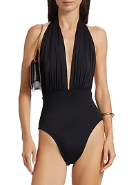 Mio Halter One-Piece Swimsuit