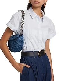 Stripe Cuffed Cotton-Blend Shirt