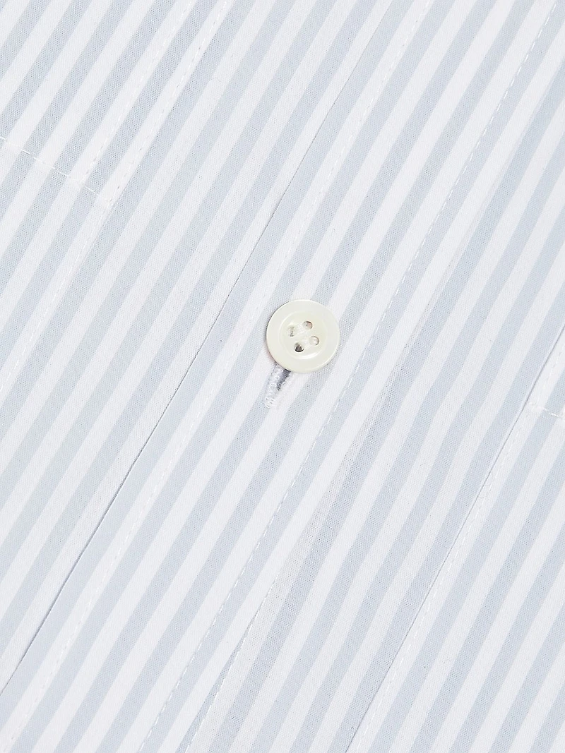 Stripe Cuffed Cotton-Blend Shirt