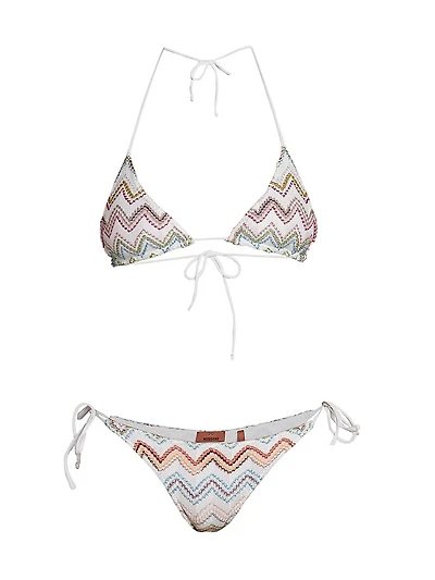 Shimmer Knit String Bikini