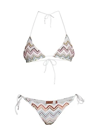 Shimmer Knit String Bikini