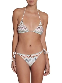 Shimmer Knit String Bikini