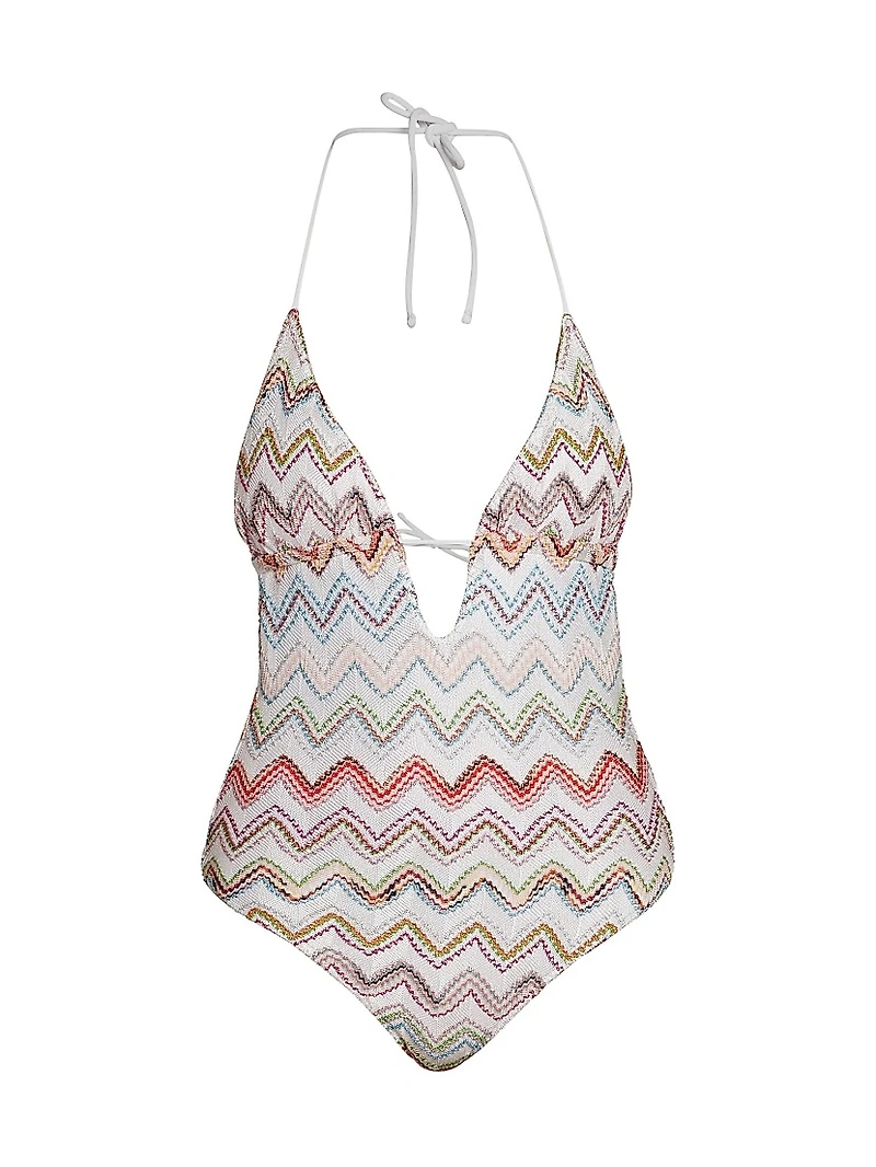 Textured Stripe One-Piece Swimsuit