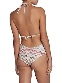 Textured Stripe One-Piece Swimsuit