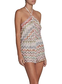 Striped Halterneck Romper