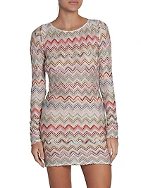 Chevron Knit Body-Con Minidress