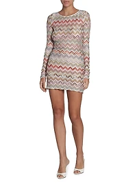 Chevron Knit Body-Con Minidress