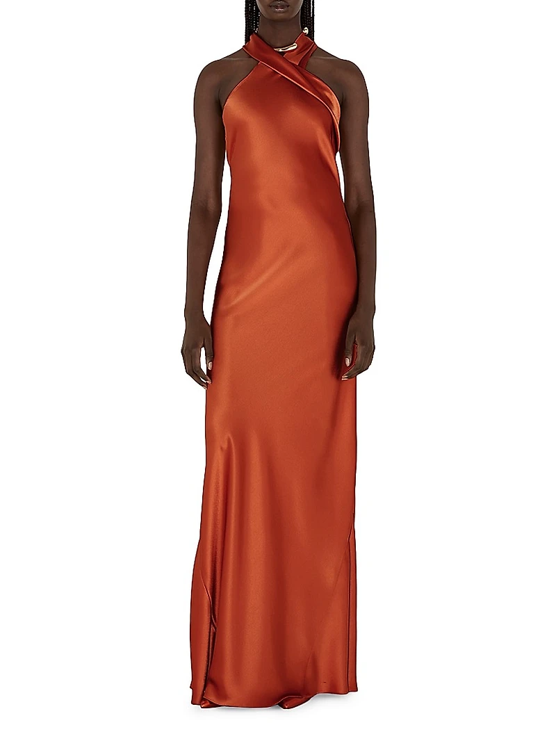 Pandora Halter Column Gown