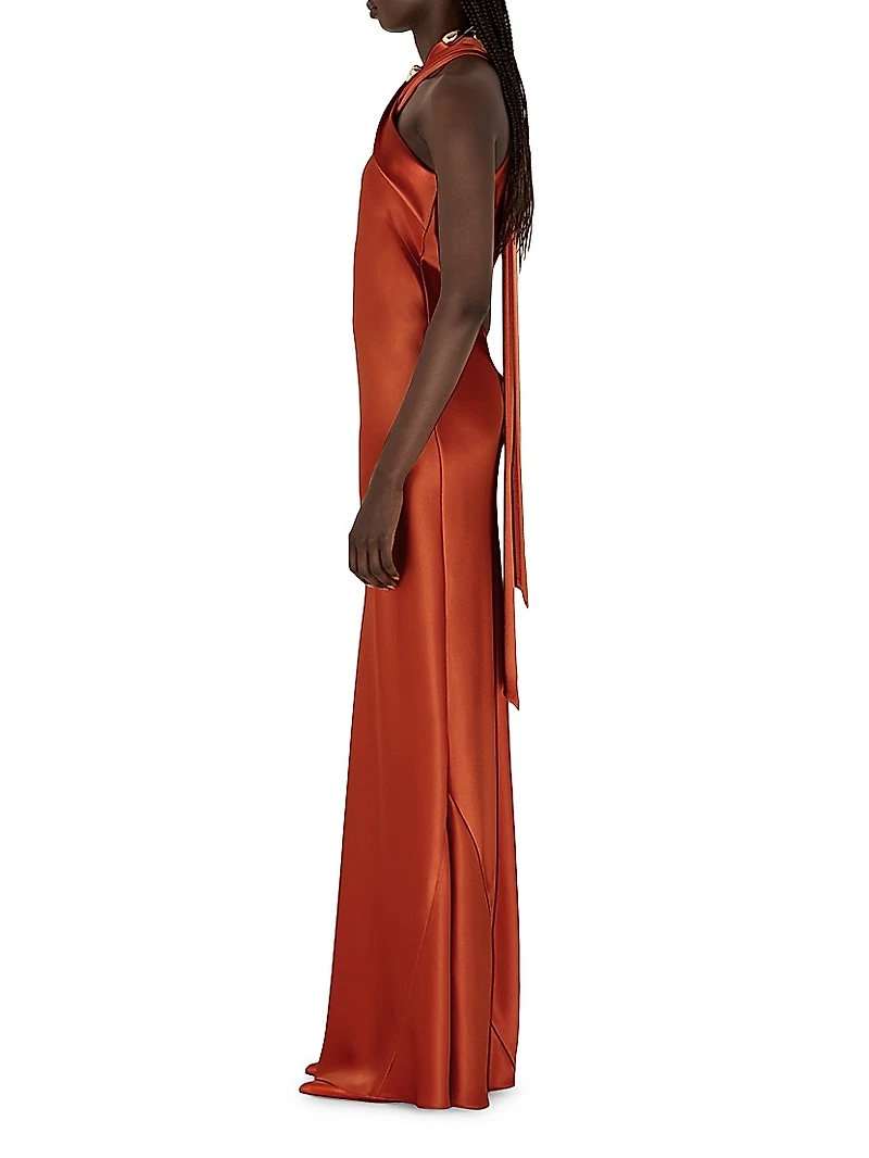 Pandora Halter Column Gown