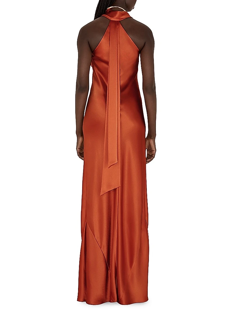 Pandora Halter Column Gown