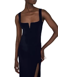 Freya Sleeveless Square-Neck Maxi Dress