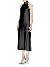 Sienna Satin Halter Midi-Dress