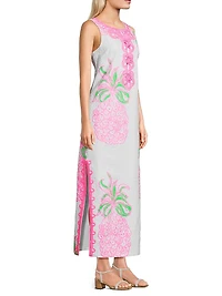 Marleigh Floral Stretch Cotton Maxi Dress