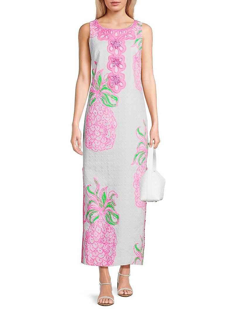 Marleigh Floral Stretch Cotton Maxi Dress