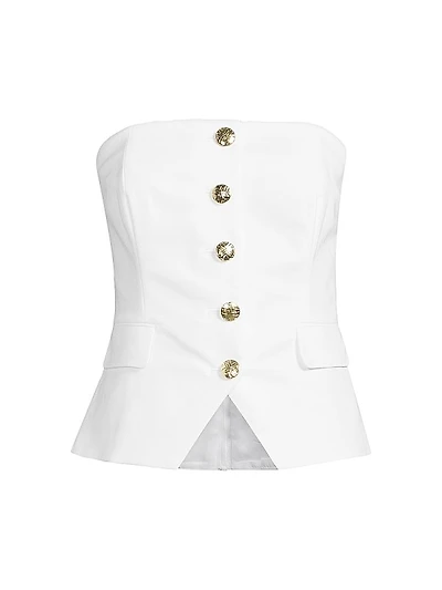Danneel Cotton-Blend Strapless Top