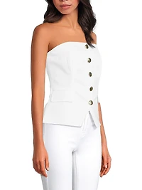 Danneel Cotton-Blend Strapless Top