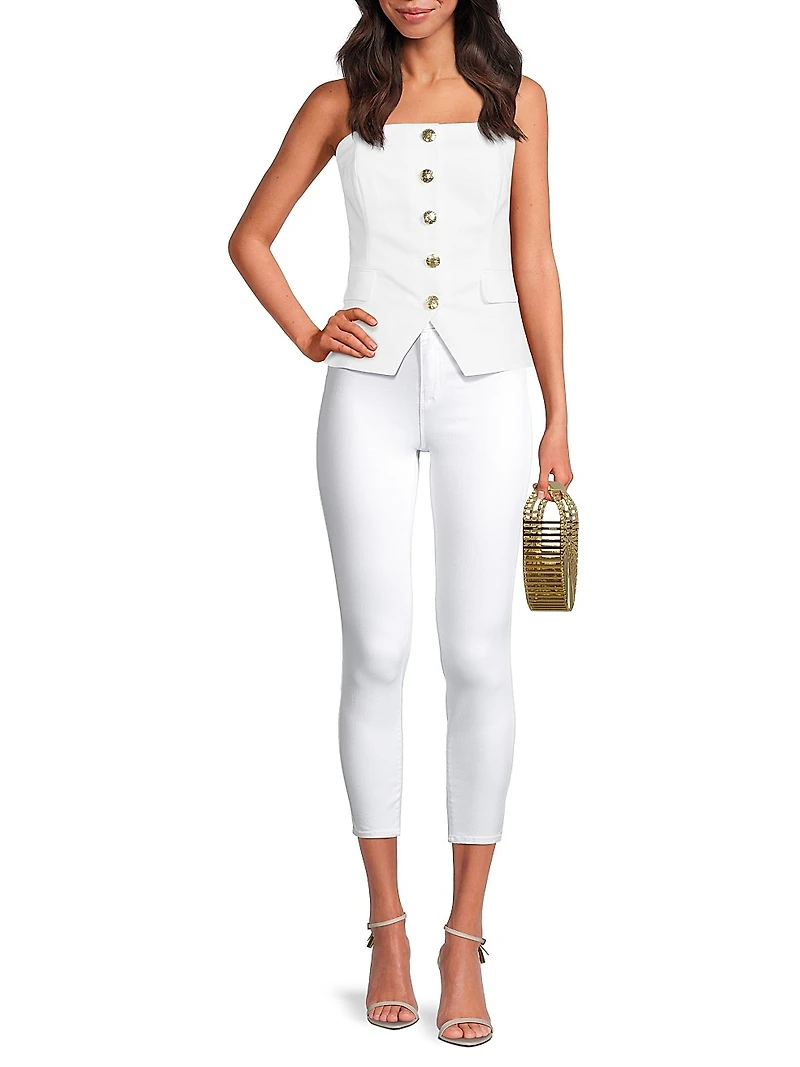 Danneel Cotton-Blend Strapless Top