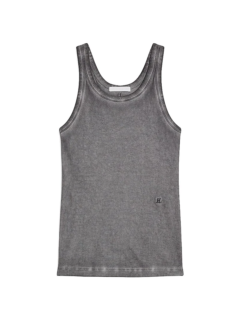 Faded Cotton Racerback Tank Top