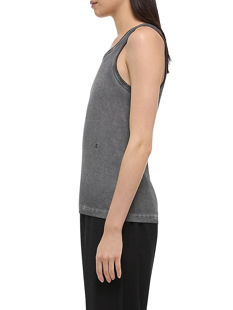 Faded Cotton Racerback Tank Top