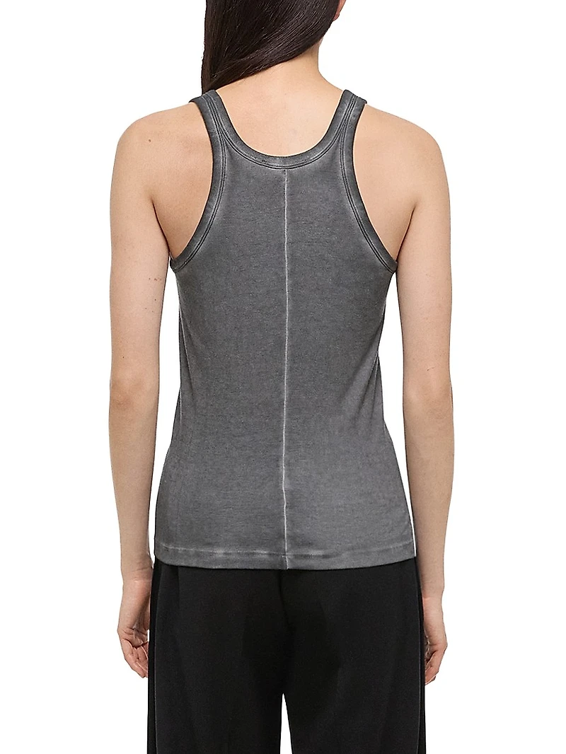 Faded Cotton Racerback Tank Top