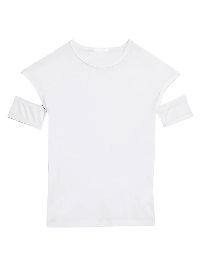 Slash Knit Short-Sleeve Top