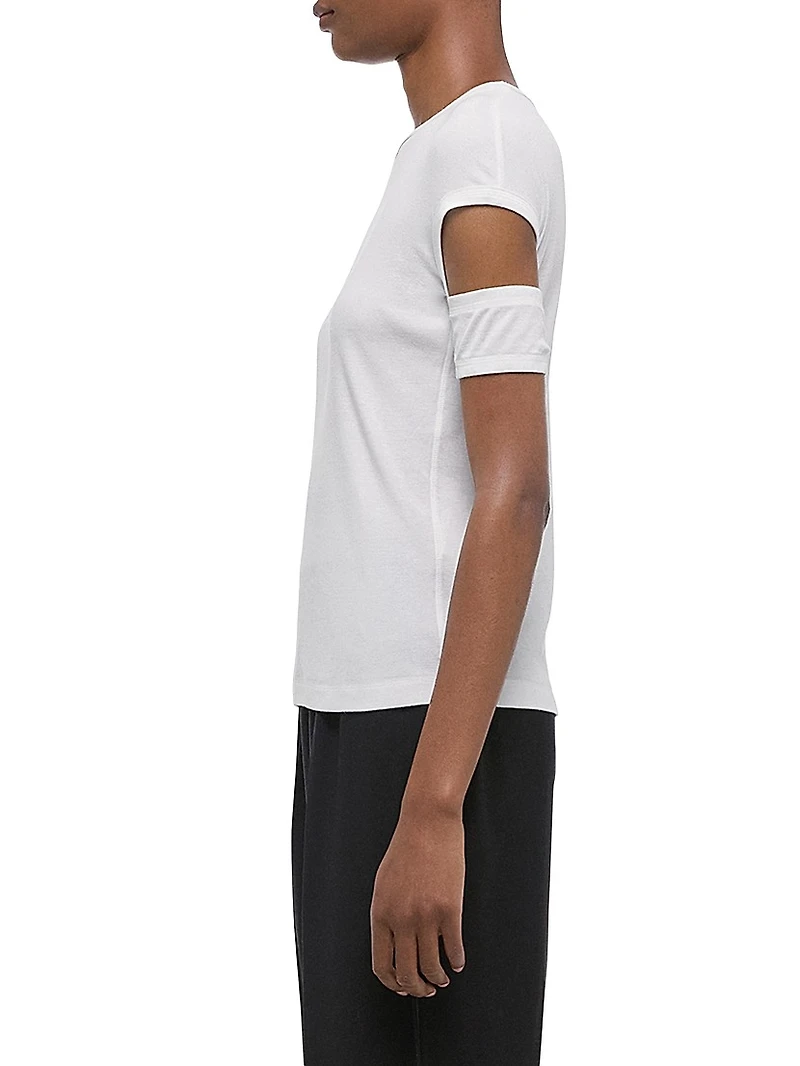 Slash Knit Short-Sleeve Top