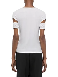 Slash Knit Short-Sleeve Top