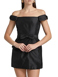 Pema Taffeta Off-The-Shoulder Minidress