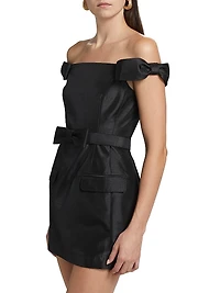 Pema Taffeta Off-The-Shoulder Minidress
