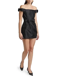 Pema Taffeta Off-The-Shoulder Minidress