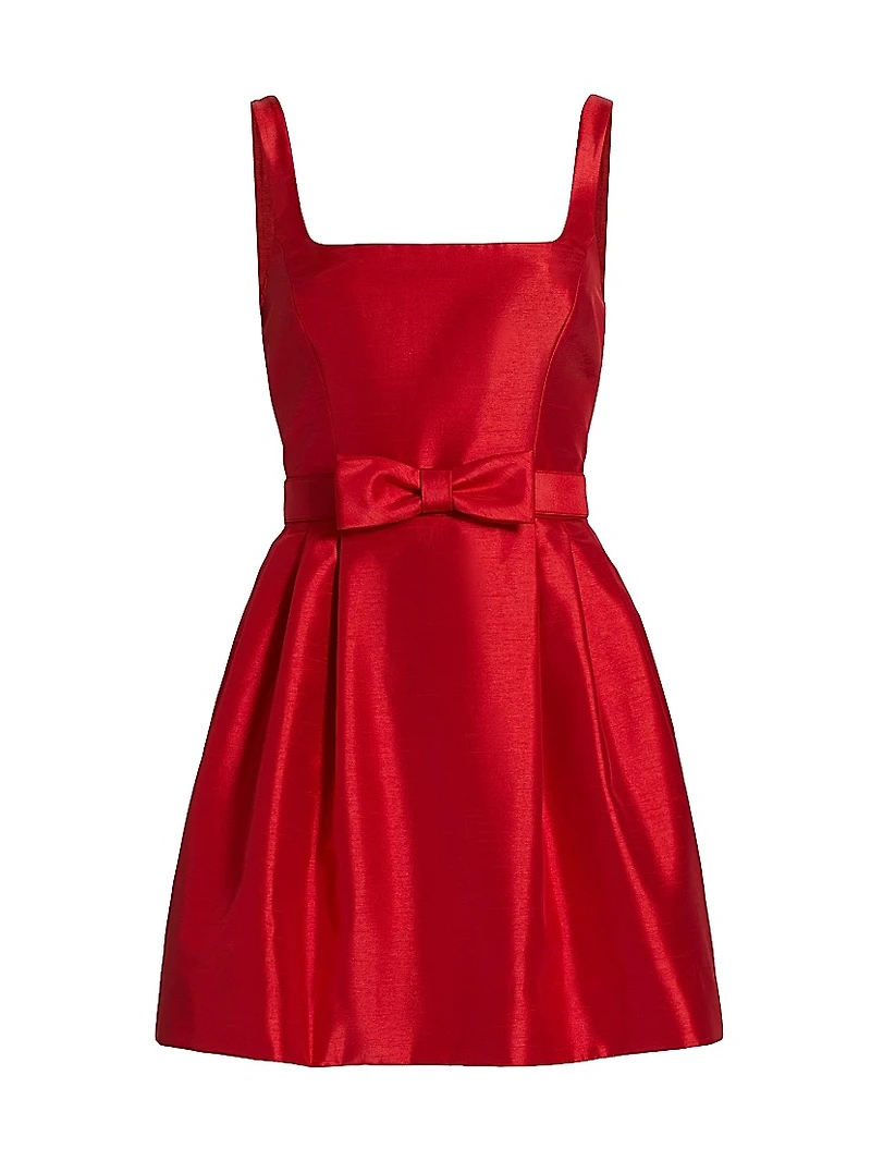 Winx Taffeta Bow-Detailed Minidress
