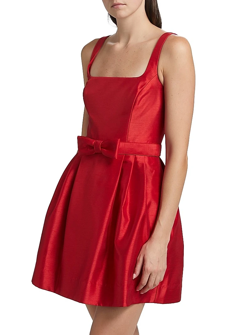 Winx Taffeta Bow-Detailed Minidress