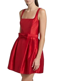 Winx Taffeta Bow-Detailed Minidress