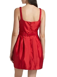 Winx Taffeta Bow-Detailed Minidress