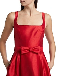 Winx Taffeta Bow-Detailed Minidress