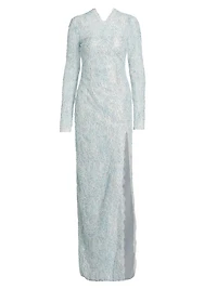 Cheryl Embroidered Tulle Gown