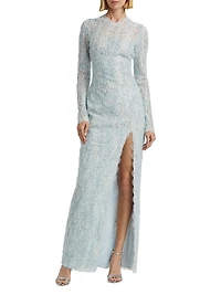 Cheryl Embroidered Tulle Gown