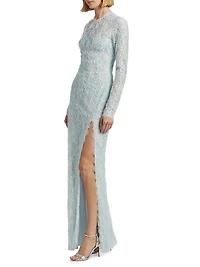 Cheryl Embroidered Tulle Gown