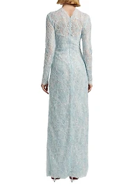 Cheryl Embroidered Tulle Gown