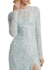 Cheryl Embroidered Tulle Gown