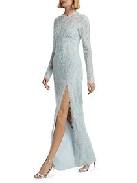 Cheryl Embroidered Tulle Gown