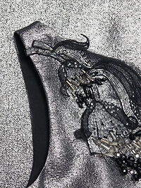 Sabina Metallic-Lamé Sleeveless Gown