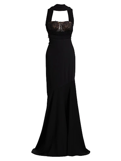 Allegra Stretch Crêpe Mermaid Gown