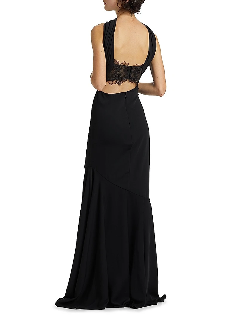 Allegra Stretch Crêpe Mermaid Gown